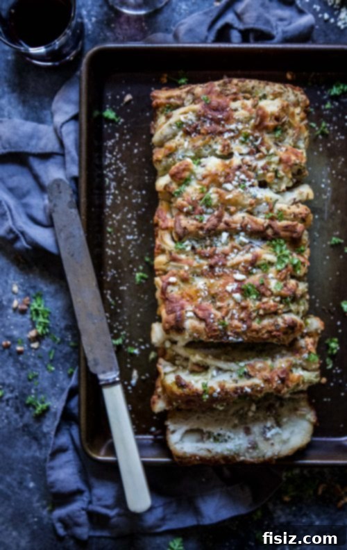 Savory Pull Apart Pizza with Blue Cheese, Pecans and Brussels Sprouts 6 The final baked Brussels Sprout, Pecan, and Blue Cheese Pull Apart Pizza in a loaf pan