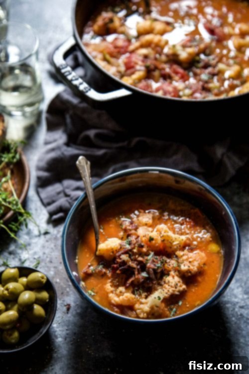 Cod and Cauliflower Chowder with Tarragon Bacon Crumble 4 Ingredients for Cod & Cauliflower Chowder in a pot