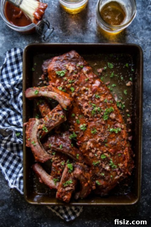 Bacon-Topped Pimento Cheese Glazed BBQ Ribs 2 Delicious BBQ Pimento Cheese Glazed Ribs with Crispy Bacon, perfect for game day