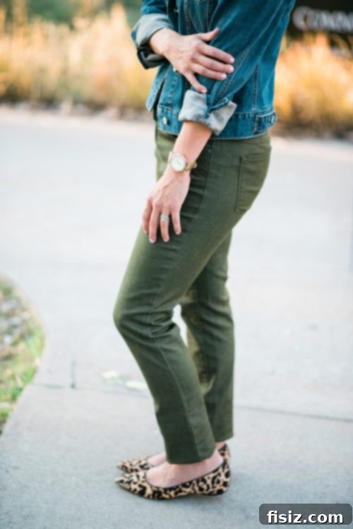 prAna 2017 Fall Line Style Guide 8 Woman transition prAna Kara Jeans to evening wear with cheetah flats and a stylish top.