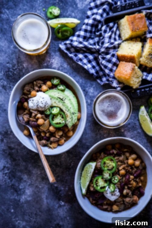 Robust Miso Jalapeno Beef Chili 4 Miso Jalapeno Beef Chili with fresh ingredients