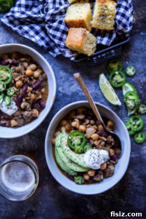 Robust Miso Jalapeno Beef Chili 5 Miso Jalapeno Beef Chili cooking in a pot