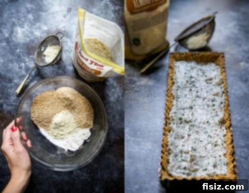 Kinoa Tabanlı Mevsim Sebzeli Erişte Tartı 4 Harvest Vegetable Noodle Tart with Quinoa Crust