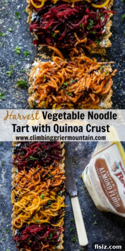 Kinoa Tabanlı Mevsim Sebzeli Erişte Tartı 8 Harvest Vegetable Noodle Tart with Quinoa Crust