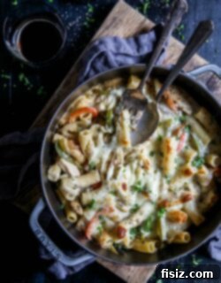 Unveiling Our Chicken Cheesesteak Ziti Cookbook 3 Chicken Cheesesteak Baked Ziti dish ready to serve