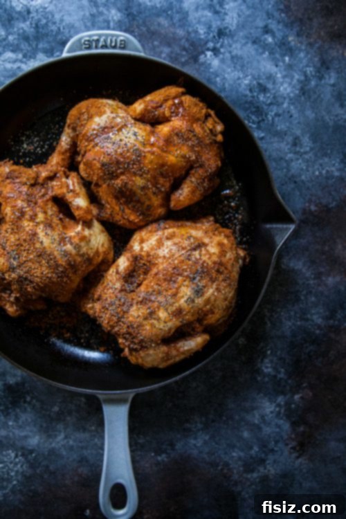 Jeweled Persian Roasted Cornish Hens 3 Close-up of a perfectly seasoned Persian-Style Baked Cornish Hen.
