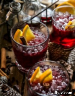 Ruby Spiced Sparkle Punch 6 Final presentation of Spiced Merlot Sparkling Punch with garnishes