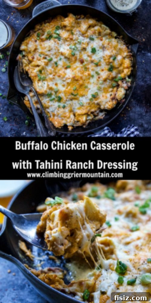 Creamy Tahini Ranch Buffalo Chicken Casserole 7 Buffalo Chicken Casserole with Tahini Ranch Dressing