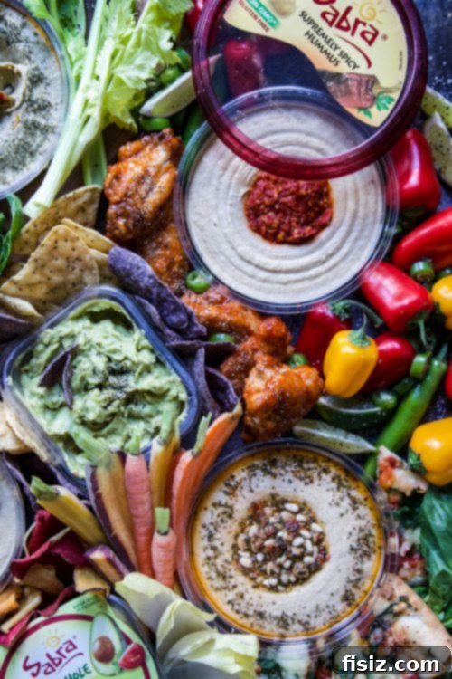 The Ultimate Hummus Board ready to serve