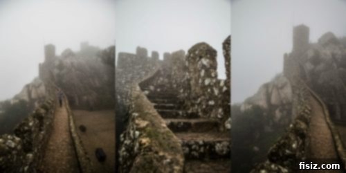 Lisbon Revealed: Your Guide to Stays, Bites, and Sights 43 View of castle ruins with a winding path and trees in the fog