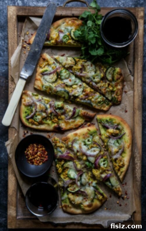 Masala Turkey Pizza 2 Delicious Indian Spiced Turkey Pizza ready to be enjoyed.