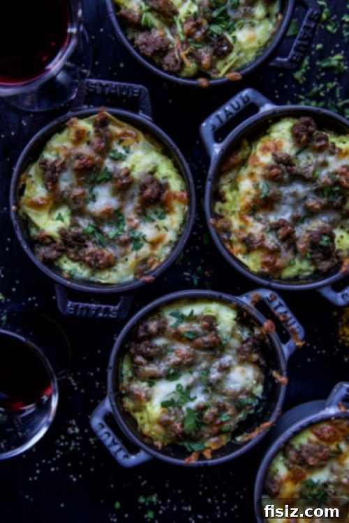 Shawarma Spiced Lasagna Bites 4 Close-up of baked Lamb Shawarma Lasagna Cups