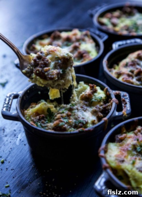 Shawarma Spiced Lasagna Bites 5 Lamb Shawarma Lasagna Cups on a plate