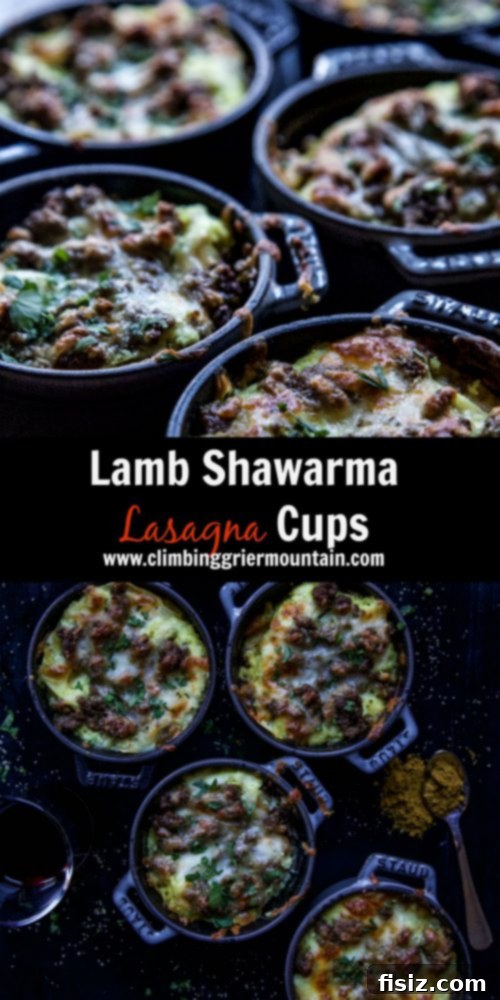 Shawarma Spiced Lasagna Bites 6 Delicious Lamb Shawarma Lasagna Cups ready to serve