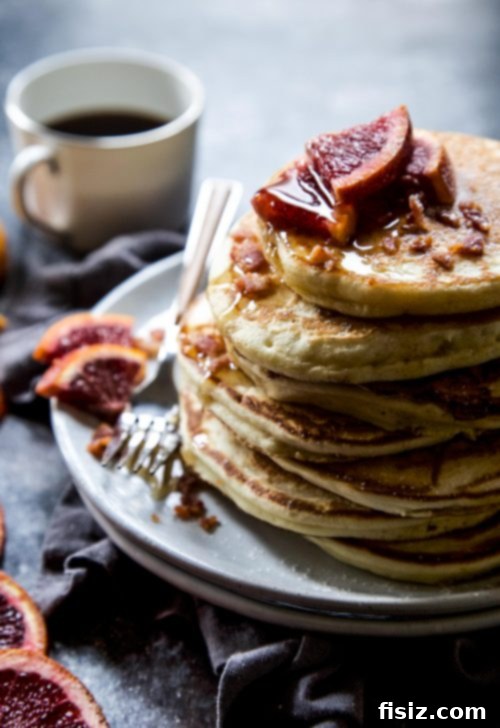 Zesty Blood Orange & Crispy Bacon Pancakes 4 img 23829 3