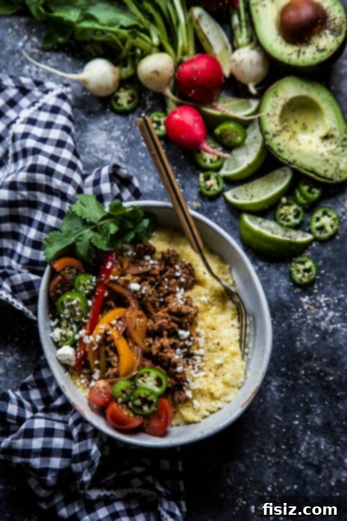 Hearty Spiced Lamb Tamale Bowls 2 Spiced Lamb Tamale Bowls with fresh cilantro and avocado