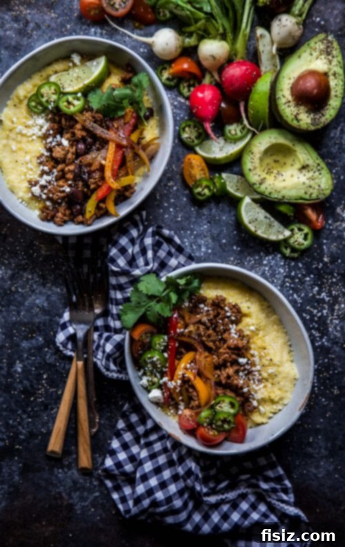 Hearty Spiced Lamb Tamale Bowls 7 A beautifully plated Spiced Lamb Tamale Bowl ready to be enjoyed