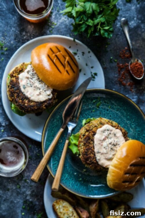 Turkish Zucchini Burgers with Harissa Greek Yogurt 6 Close-up of Turkish Zucchini Burger with Greek Yogurt Harissa Sauce