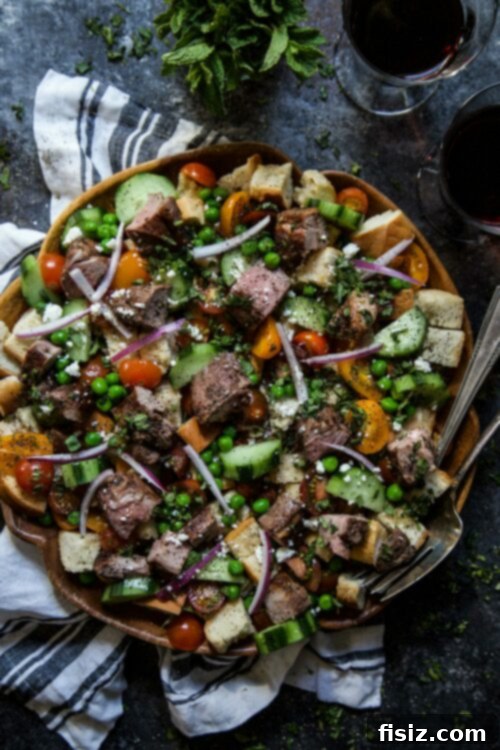 Za'atar Lamb Panzanella Salad 4 Grilled American Lamb cubes for Za'atar Panzanella Salad