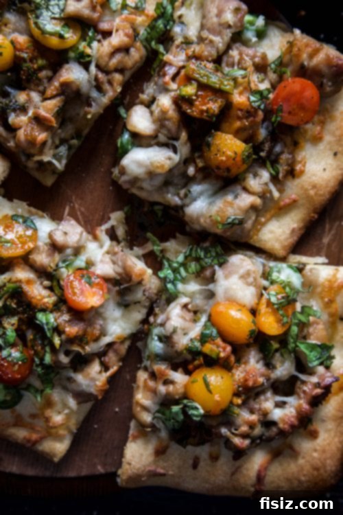 Spicy Thai Basil Chicken Flatbread with Zesty Salsa 5 Delicious Spicy Basil Chicken for Flatbread