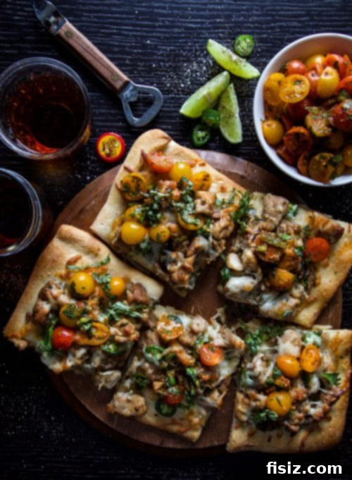 Spicy Thai Basil Chicken Flatbread with Zesty Salsa 6 Spicy Basil Chicken Flatbread with Thai Salsa