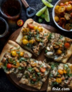 Spicy Thai Basil Chicken Flatbread with Zesty Salsa 7 img 24013 6