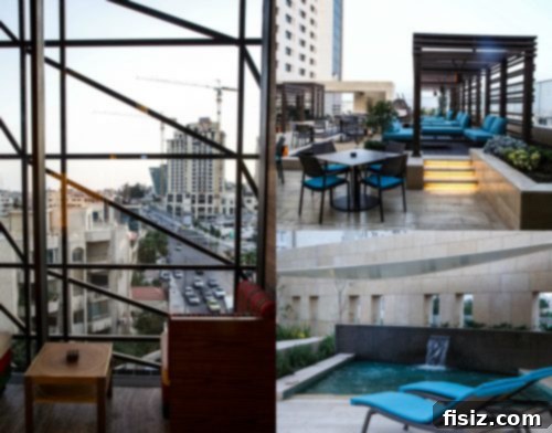 Amman Your Ultimate Stay Guide 23 Outdoor terrace view at Nasim, Fairmont Amman, overlooking the city