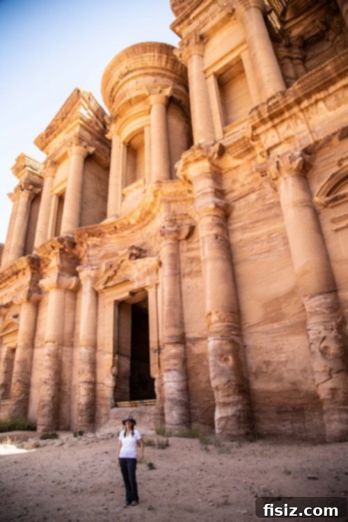 Petra Jordan Stay Dine and Discover the Rose City 25 Visitors resting near the Monastery in Petra
