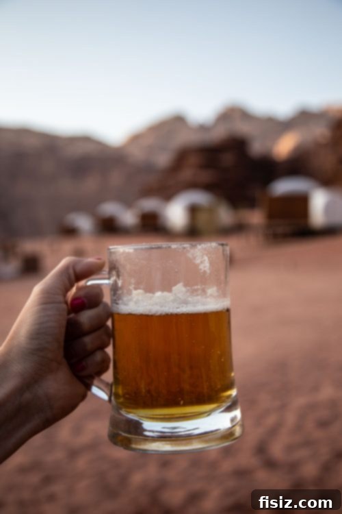 Journey to Wadi Rum Your Essential Guide to Sleeping Eating and Exploring the Martian Landscape 14 Enjoying a drink during happy hour in Wadi Rum