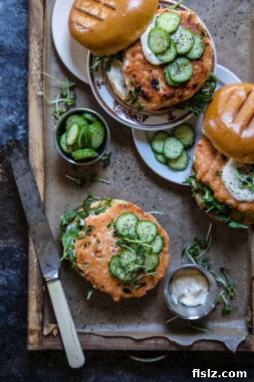 Easy Ginger Salmon Burgers and Crisp Pickled Cucumbers 3 Ingredients for Ginger Salmon Burgers before preparation