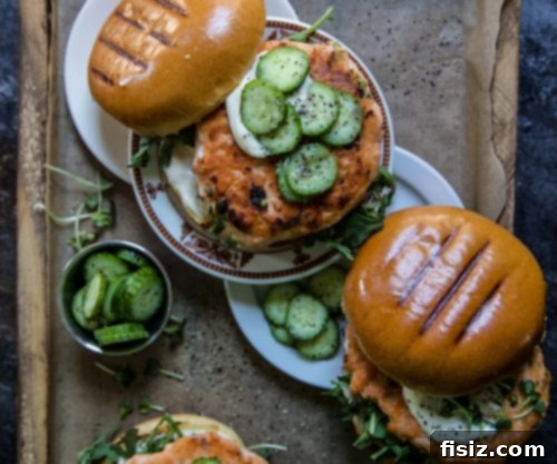 Easy Ginger Salmon Burgers and Crisp Pickled Cucumbers 5 Close-up of a Ginger Salmon Burger patty ready for cooking