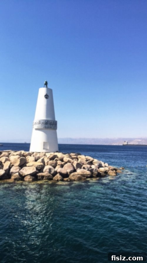 Aqaba Jordan Your Essential Travel Guide 19 Dive boat on the Red Sea with distant land in view