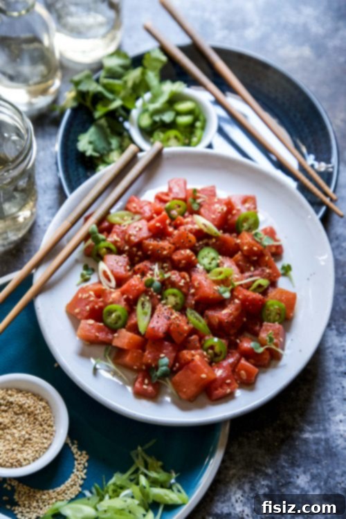 Sweet and Spicy Watermelon Sesame Poke 2 img 24368 1