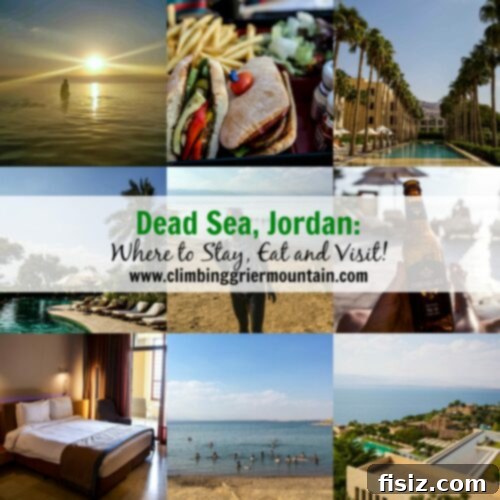 Dead Sea Jordan Accommodations Dining and Attractions 2 Stunning aerial view of the Dead Sea at sunset with the Jordanian mountains in the background