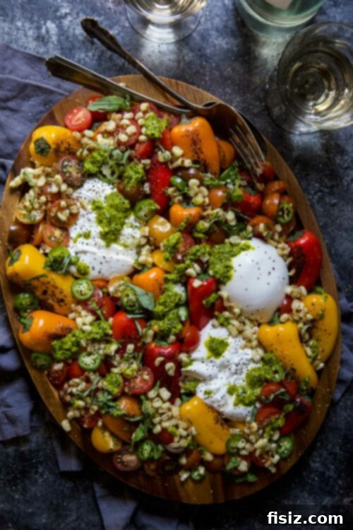 Golden Turmeric Pepper Caprese 2 Pepper Caprese Salad with Turmeric Dressing