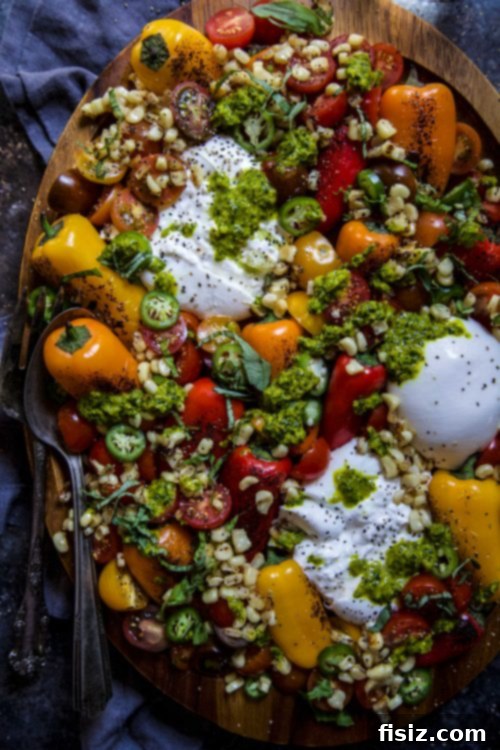 Golden Turmeric Pepper Caprese 5 Pepper Caprese Salad with Turmeric Dressing