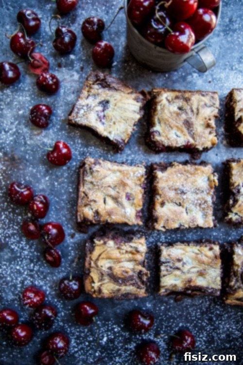 Cherry Cardamom Chocolate Brownies Giveaway 8 A single slice of Cherry Cardamom Chocolate Brownie on a white plate