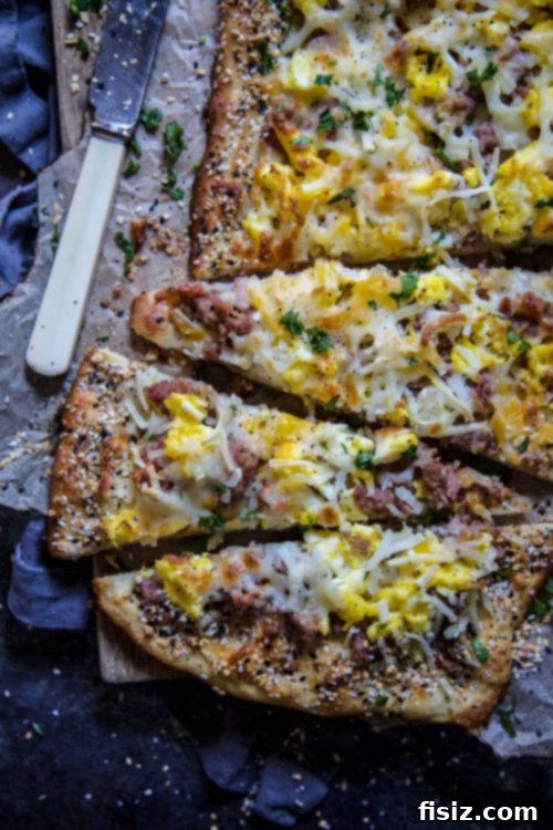 Everything Bagel Breakfast Bake 6 Breakfast Pizza with Everything Bagel Crust