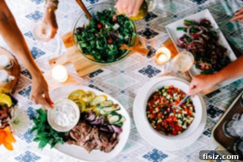 Zesty Grilled Butterflied Leg of Lamb 4 Vibrant outdoor party setting with guests enjoying food and conversation