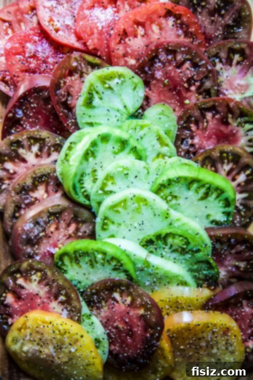 Effortless Tomato Tart with Almond Vinaigrette 4 Close-up of fresh, colorful tomatoes, perfect for a tart