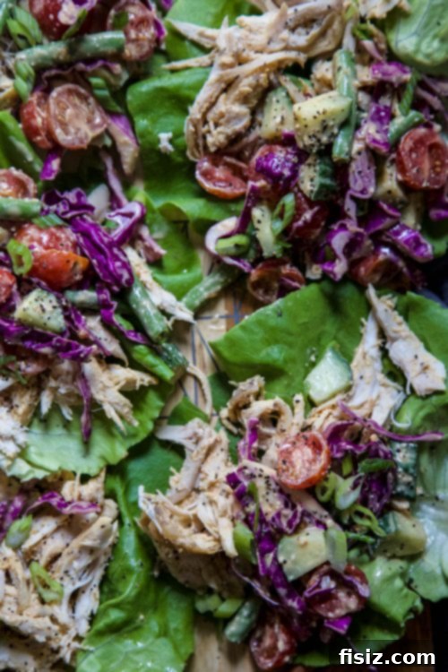 Gochujang Chicken Lettuce Wraps 5 Korean Chicken Salad prepared for serving