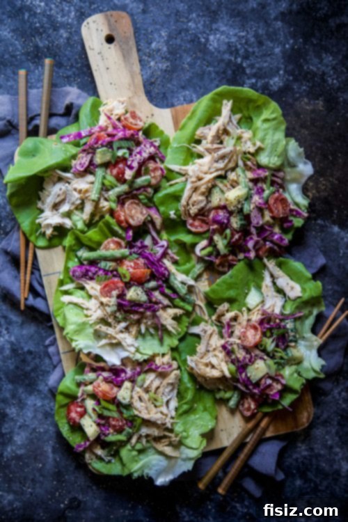 Gochujang Chicken Lettuce Wraps 7 Finished Korean Chicken Salad Lettuce Cups ready to eat