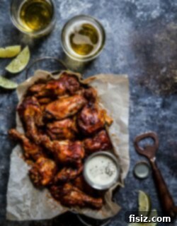 Tender Slow Cooker Chipotle Bourbon Chicken Wings 6 Final plated Slow Cooker Chipotle Bourbon Chicken Wings