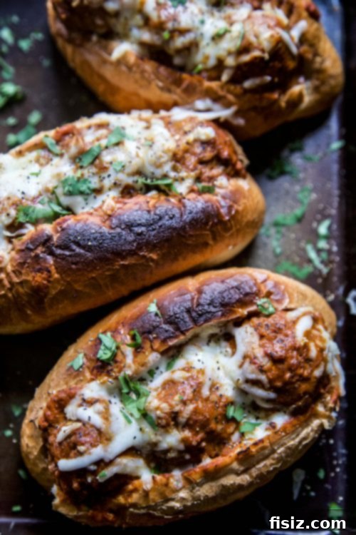 Loaded Buttery Turkey Meatball Subs 3 Close-up of Butter Turkey Meatball Subs