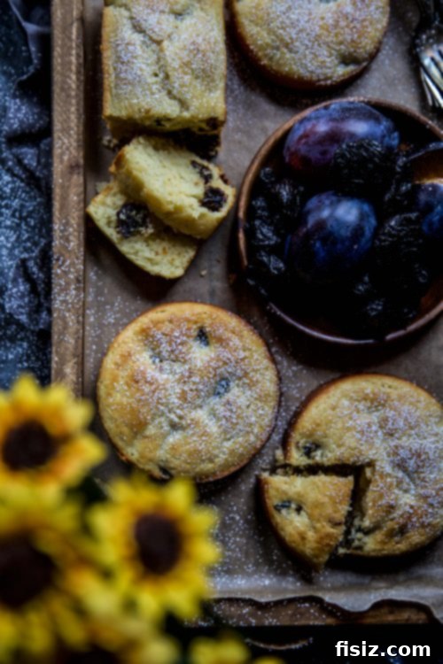 Delicate Cardamom Prune Ricotta Bites 3 Mini Cardamom and Dried Prune Ricotta Cakes