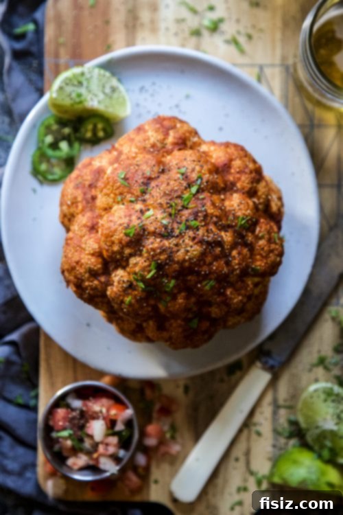 Al Pastor Cauliflower Centerpiece 5 Al Pastor Whole Roasted Cauliflower being prepared