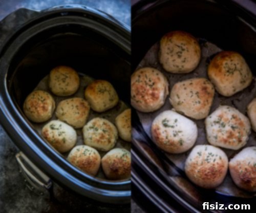 Three Thanksgiving Sides That Save Oven Space 7 Warm Slow Cooker Rosemary Dinner Rolls