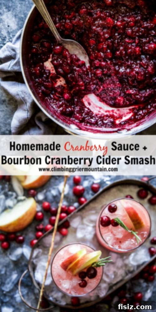 Bourbon Cranberry Bliss Sauce and Cider Smash 7 Homemade Cranberry Sauce