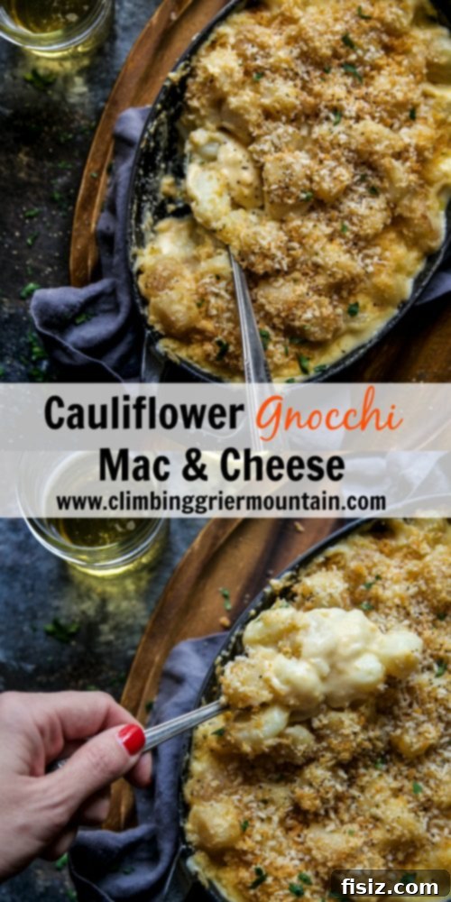 Cauliflower Gnocchi Mac and Cheese Reinvented 9 Cauliflower Gnocchi Mac and Cheese Top View