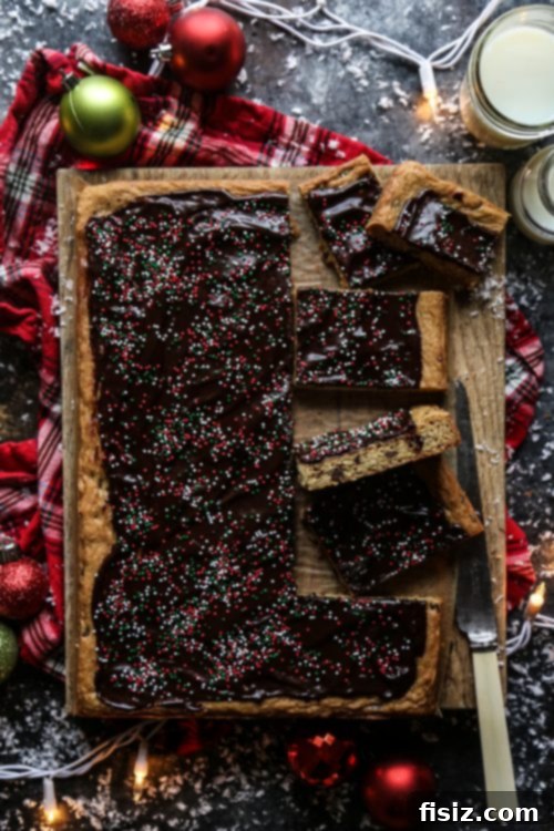 Peppermint Chocolate Chip Cookie Bars Peppermint Chocolate Chip Cookie Bars arranged beautifully on a serving plate